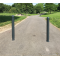 Dekorativ puller | st�lr�r � 102 mm | fastmonteret, til indst�bning i beton med jordanker, total l�ngde ca. 1300 mm | uden �je